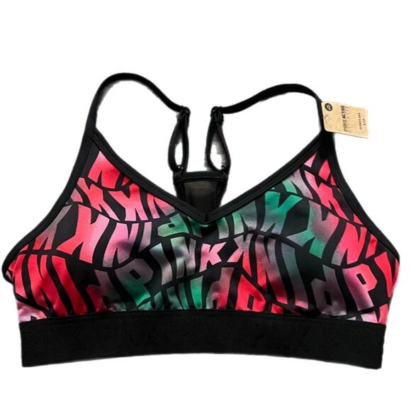 Victorias Secret Pink Active Ultimate Lined Removable Padding logo sport bra S - Picture 2 of 4